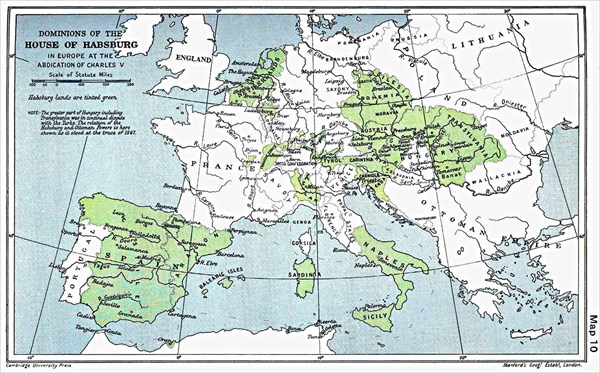 172-Карта владении Габсбургов, 1547